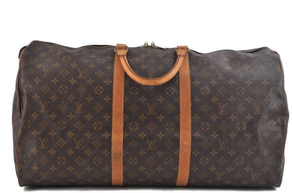 Authentic Louis Vuitton Monogram Keepall 60 Boston Bag M41422 LV 2892D