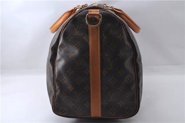 Auth Louis Vuitton Monogram Keepall Bandouliere 45 Boston Bag M41418 LV 2893D