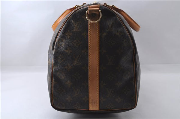 Auth Louis Vuitton Monogram Keepall Bandouliere 45 Boston Bag M41418 LV 2893D