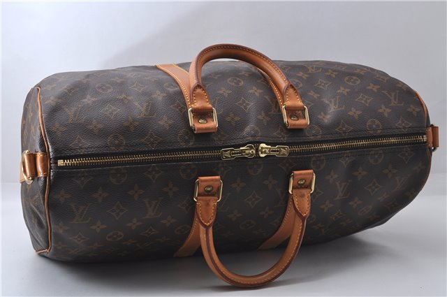 Auth Louis Vuitton Monogram Keepall Bandouliere 45 Boston Bag M41418 LV 2893D