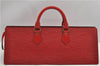 Authentic Louis Vuitton Epi Sac Triangle Hand Bag Red M52097 LV 2893F