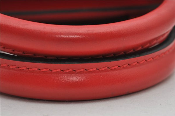 Authentic Louis Vuitton Epi Sac Triangle Hand Bag Red M52097 LV 2893F