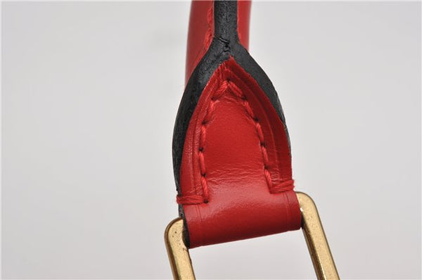 Authentic Louis Vuitton Epi Sac Triangle Hand Bag Red M52097 LV 2893F