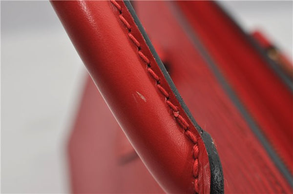 Authentic Louis Vuitton Epi Sac Triangle Hand Bag Red M52097 LV 2893F