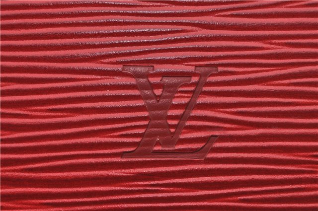 Authentic Louis Vuitton Epi Sac Triangle Hand Bag Red M52097 LV 2893F
