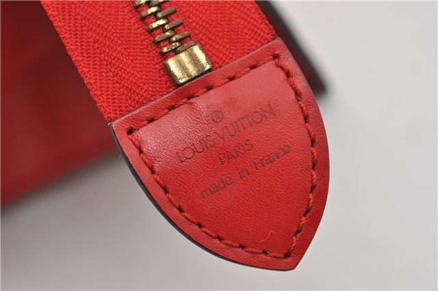 Authentic Louis Vuitton Epi Sac Triangle Hand Bag Red M52097 LV 2893F