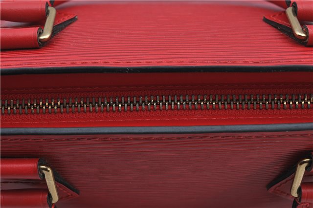 Authentic Louis Vuitton Epi Sac Triangle Hand Bag Red M52097 LV 2893F