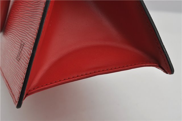 Authentic Louis Vuitton Epi Sac Triangle Hand Bag Red M52097 LV 2893F