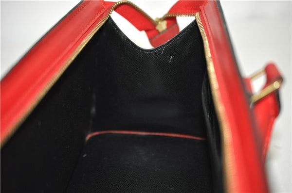 Authentic Louis Vuitton Epi Sac Triangle Hand Bag Red M52097 LV 2893F