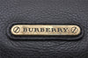 Authentic BURBERRY Vintage Leather Shoulder Cross Body Bag Purse Black 2893I