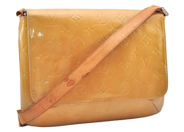 Auth Louis Vuitton Vernis Thompson Street Shoulder Bag Yellow M91008 Junk 2894E