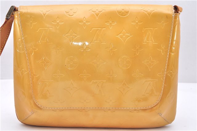 Auth Louis Vuitton Vernis Thompson Street Shoulder Bag Yellow M91008 Junk 2894E