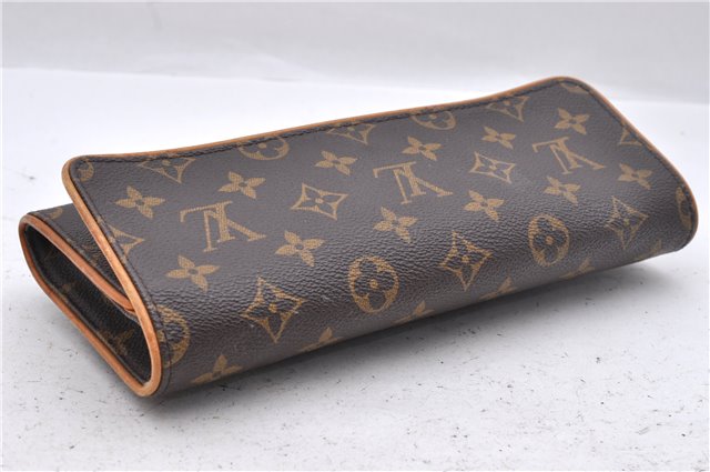 Authentic Louis Vuitton Monogram Pochette Twin GM Shoulder Bag M51852 LV 2895D