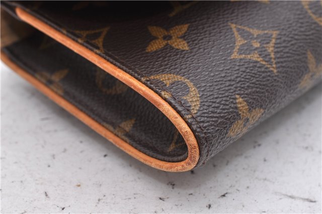 Authentic Louis Vuitton Monogram Pochette Twin GM Shoulder Bag M51852 LV 2895D