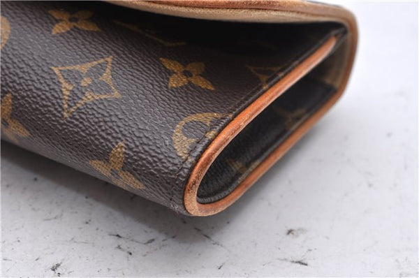 Authentic Louis Vuitton Monogram Pochette Twin GM Shoulder Bag M51852 LV 2895D