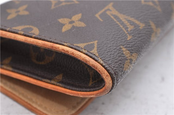 Authentic Louis Vuitton Monogram Pochette Twin GM Shoulder Bag M51852 LV 2895D