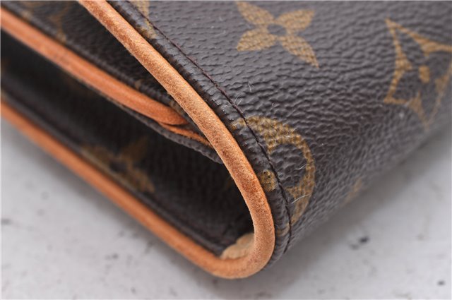 Authentic Louis Vuitton Monogram Pochette Twin GM Shoulder Bag M51852 LV 2895D