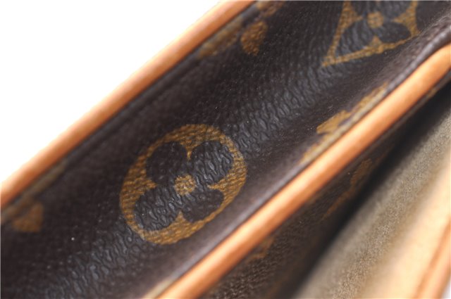 Authentic Louis Vuitton Monogram Pochette Twin GM Shoulder Bag M51852 LV 2895D