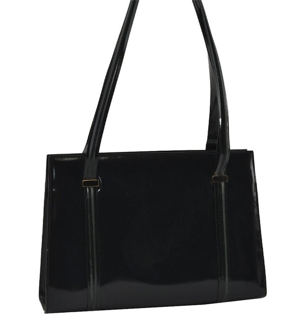 Authentic GUCCI Vintage Shoulder Hand Bag Purse Enamel Green Junk 2895I