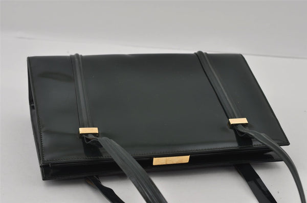 Authentic GUCCI Vintage Shoulder Hand Bag Purse Enamel Green Junk 2895I