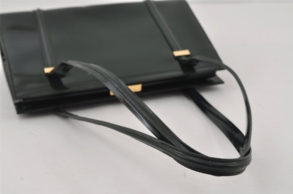 Authentic GUCCI Vintage Shoulder Hand Bag Purse Enamel Green Junk 2895I