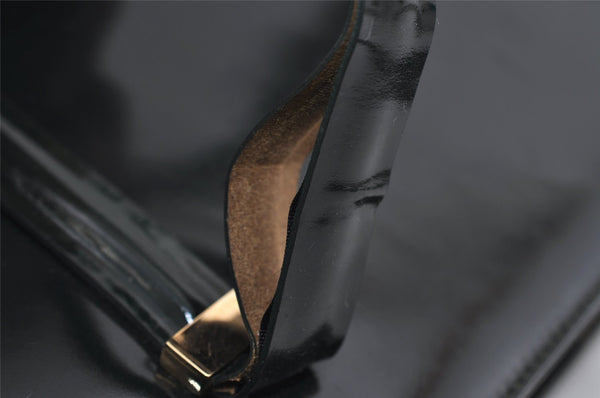 Authentic GUCCI Vintage Shoulder Hand Bag Purse Enamel Green Junk 2895I