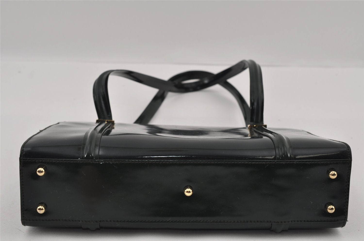 Authentic GUCCI Vintage Shoulder Hand Bag Purse Enamel Green Junk 2895I