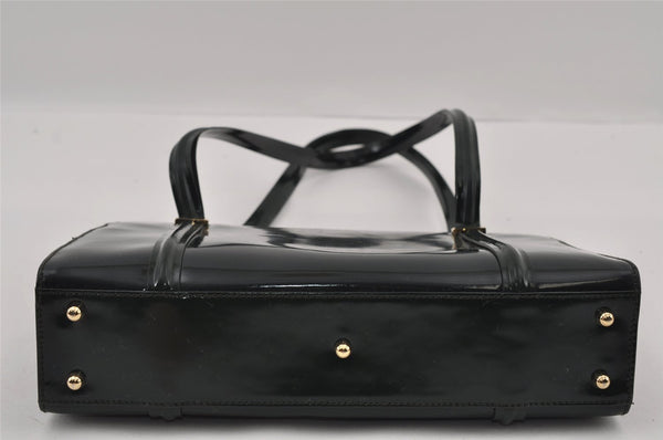 Authentic GUCCI Vintage Shoulder Hand Bag Purse Enamel Green Junk 2895I