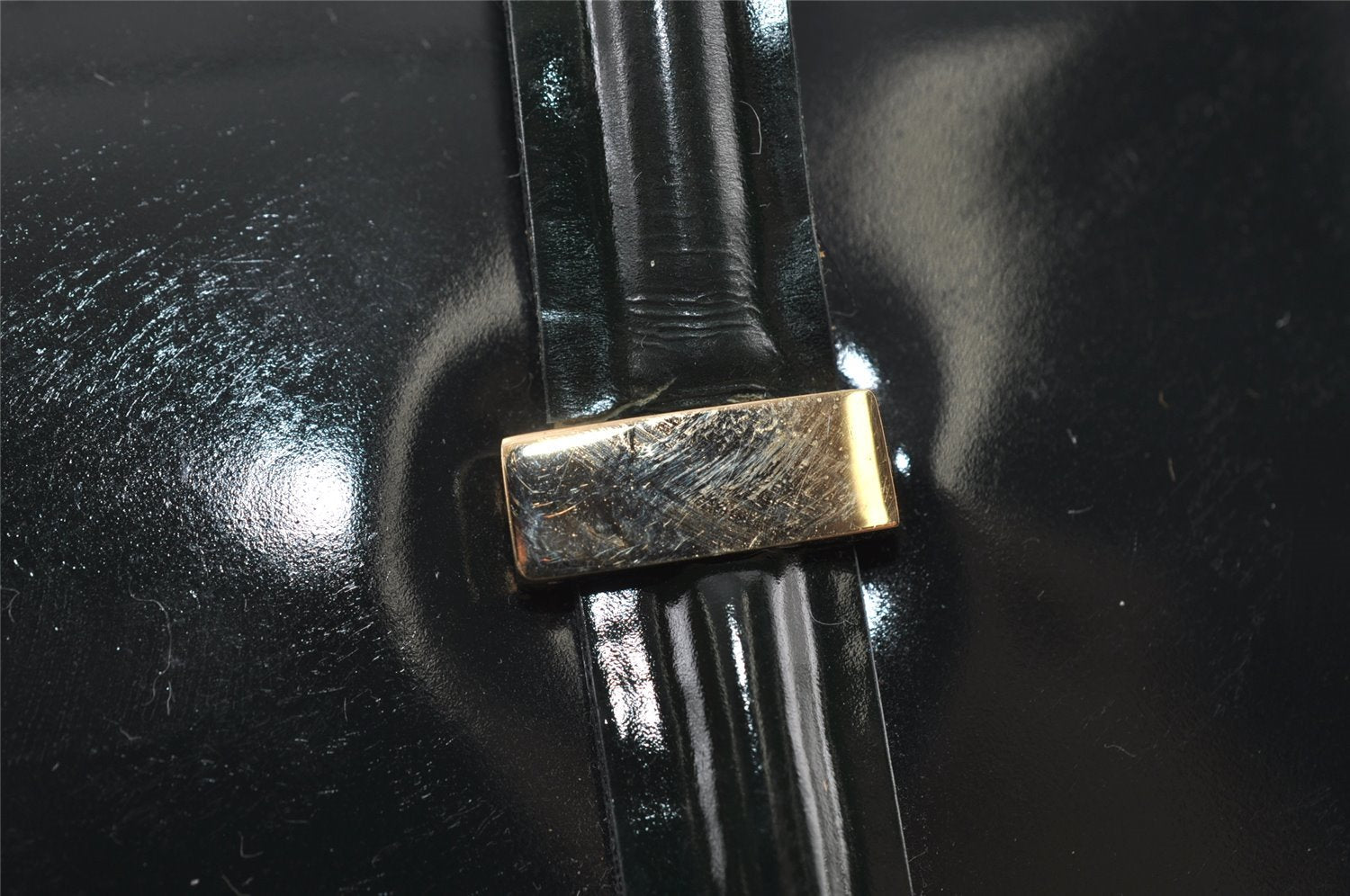 Authentic GUCCI Vintage Shoulder Hand Bag Purse Enamel Green Junk 2895I