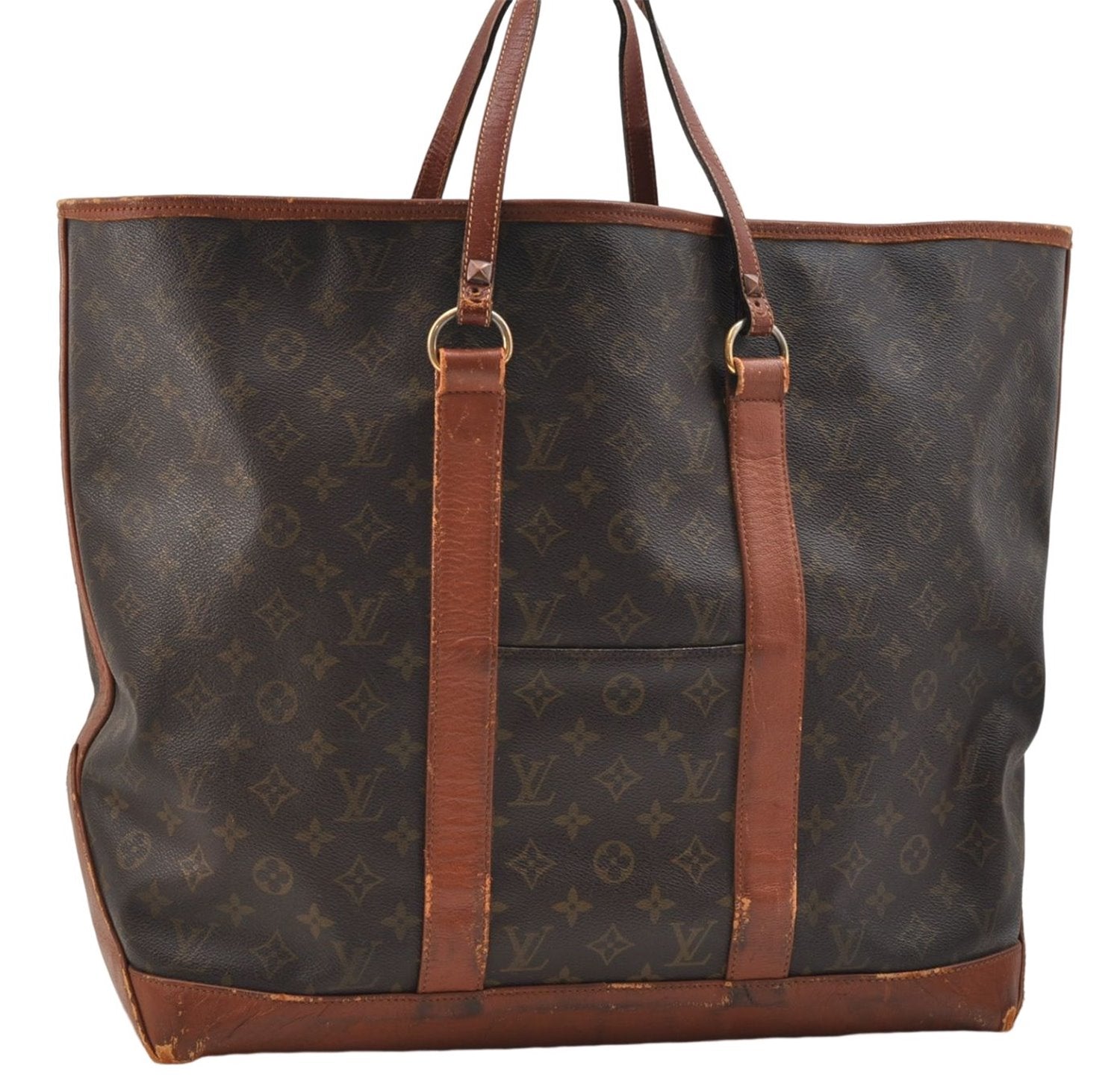 Auth Louis Vuitton Monogram Sac Weekend GM Vintage Tote Hand Bag M42420 LV 2897E