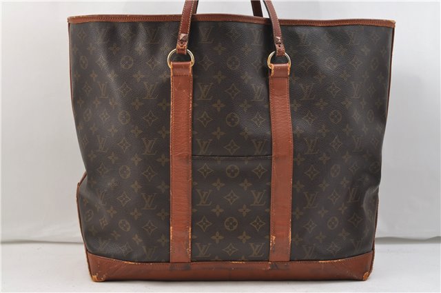 Auth Louis Vuitton Monogram Sac Weekend GM Vintage Tote Hand Bag M42420 LV 2897E