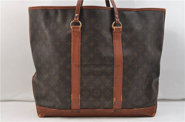 Auth Louis Vuitton Monogram Sac Weekend GM Vintage Tote Hand Bag M42420 LV 2897E