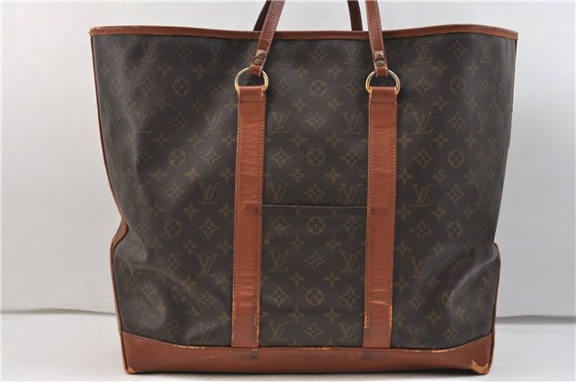 Auth Louis Vuitton Monogram Sac Weekend GM Vintage Tote Hand Bag M42420 LV 2897E