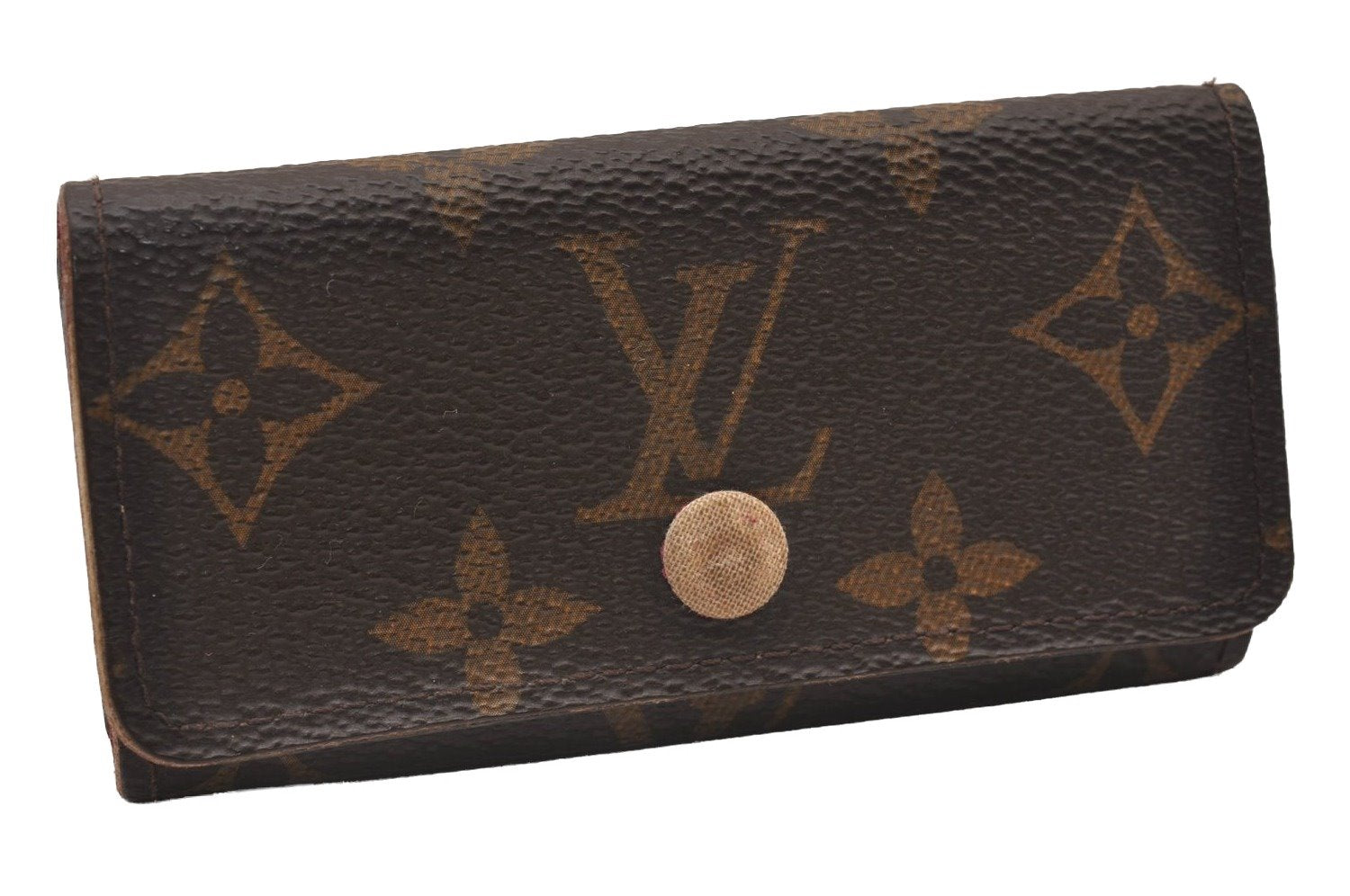 Authentic Louis Vuitton Monogram Multicles 4 Hooks Key Case Pink M41945 LV 2897I