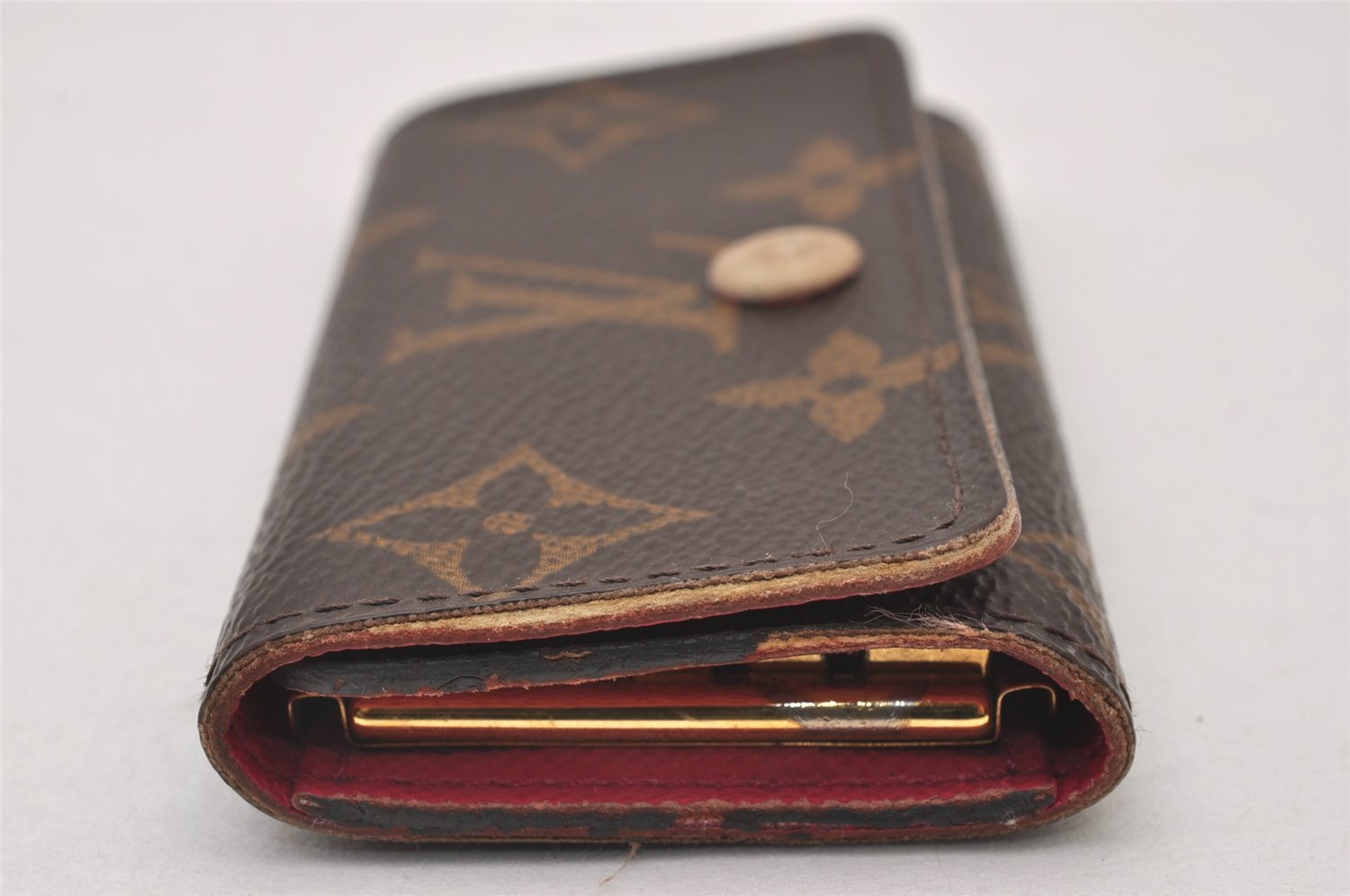 Authentic Louis Vuitton Monogram Multicles 4 Hooks Key Case Pink M41945 LV 2897I