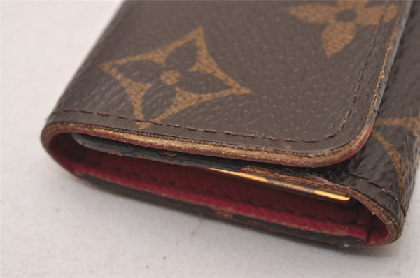 Authentic Louis Vuitton Monogram Multicles 4 Hooks Key Case Pink M41945 LV 2897I