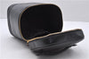 Authentic CHANEL Calf Bicolore CC Logo Vanity Hand Bag Case Black 2898D