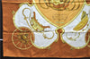 Authentic HERMES Carre 90 Scarf "SPRINGS" Silk Brown 2898E