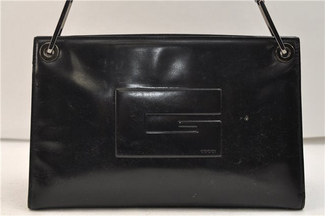 Authentic GUCCI Vintage Shoulder Hand Bag Purse Leather 0013034 Black 2899E