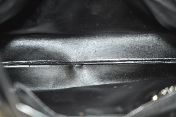 Authentic GUCCI Vintage Shoulder Hand Bag Purse Leather 0013034 Black 2899E