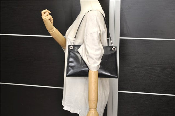 Authentic GUCCI Vintage Shoulder Hand Bag Purse Leather 0013034 Black 2899E