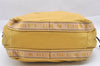 Authentic BURBERRY BLUE LABEL Shoulder Hand Tote Bag PVC Leather Yellow 2899I