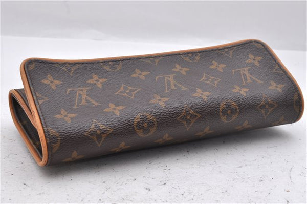 Authentic Louis Vuitton Monogram Pochette Twin GM Shoulder Bag M51852 LV 2901D