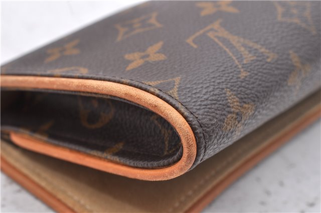 Authentic Louis Vuitton Monogram Pochette Twin GM Shoulder Bag M51852 LV 2901D