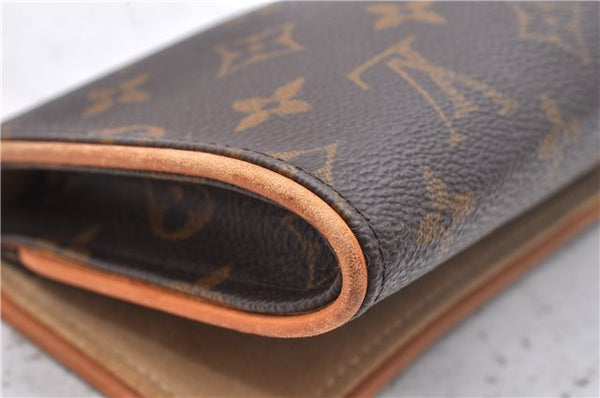 Authentic Louis Vuitton Monogram Pochette Twin GM Shoulder Bag M51852 LV 2901D