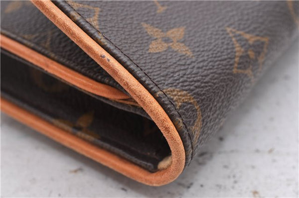 Authentic Louis Vuitton Monogram Pochette Twin GM Shoulder Bag M51852 LV 2901D