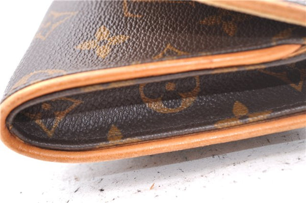 Authentic Louis Vuitton Monogram Pochette Twin GM Shoulder Bag M51852 LV 2901D