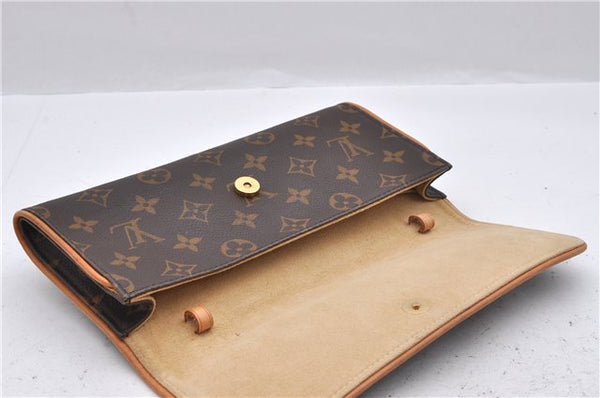 Authentic Louis Vuitton Monogram Pochette Twin GM Shoulder Bag M51852 LV 2901D