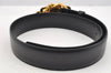 Authentic VERSACE Medusa Motif Belt Leather Size 75cm 29.5inches Black 2901I