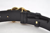 Authentic VERSACE Medusa Motif Belt Leather Size 75cm 29.5inches Black 2901I